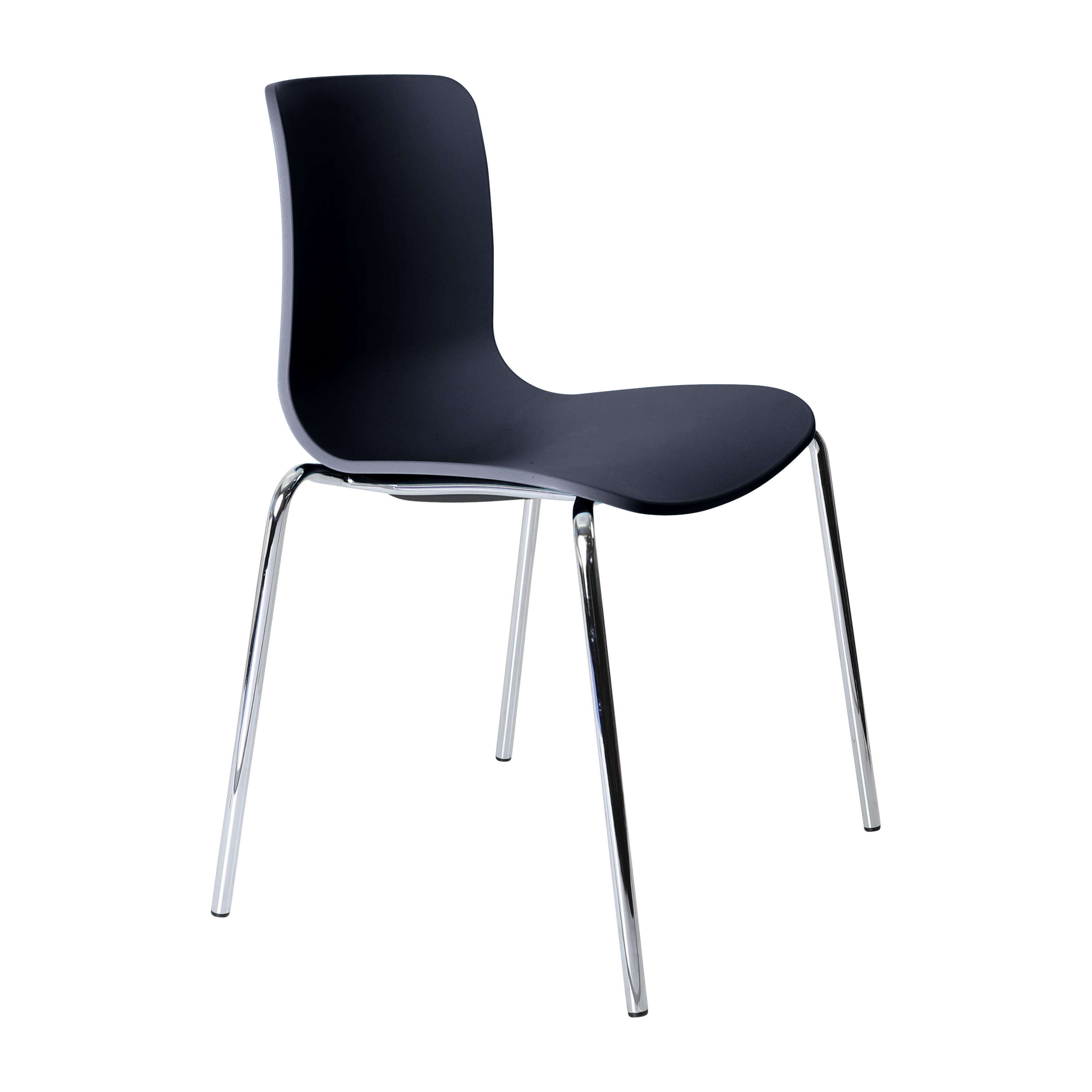 Acti Chair (Navy Blue / 4-leg Chrome Frame)